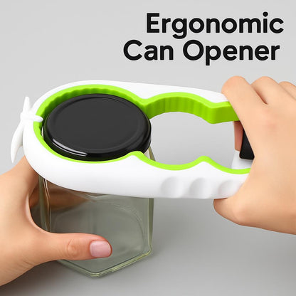 Ergonomic Black & Red Kitchen Can Opener