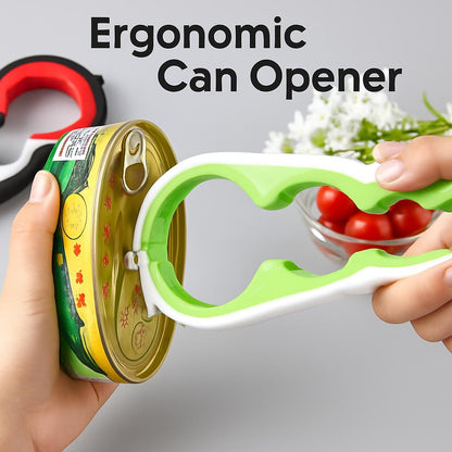 Ergonomic Black & Red Kitchen Can Opener