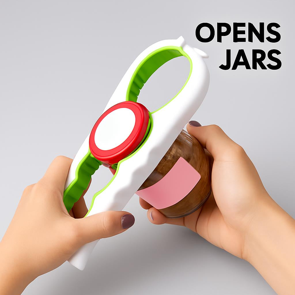 Ergonomic Black & Red Kitchen Can Opener