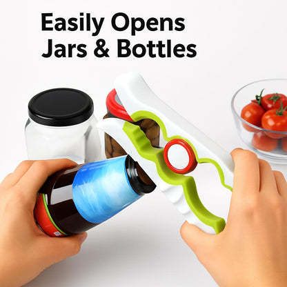 Ergonomic Black & Red Kitchen Can Opener