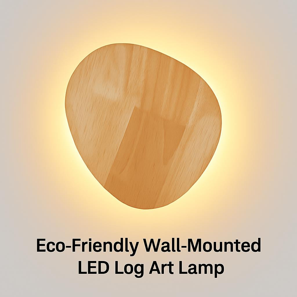 Eco-Friendly Wall-Mounted LED Log Art Lamp