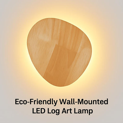 Eco-Friendly Wall-Mounted LED Log Art Lamp