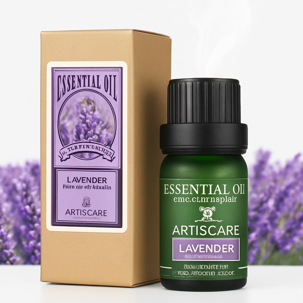 Lavender Essential Oil in Eco-Friendly Glass Bottle for Aromatherapy