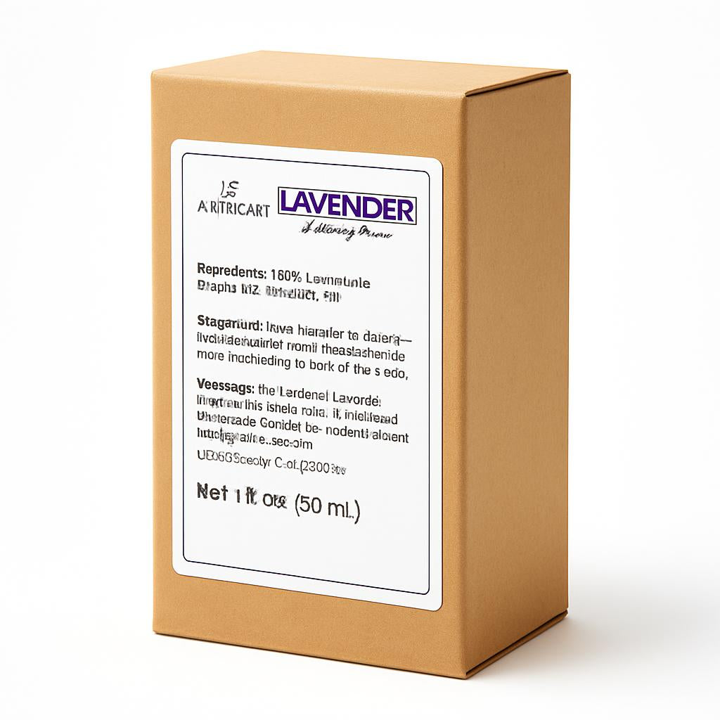 Lavender Essential Oil in Eco-Friendly Glass Bottle for Aromatherapy