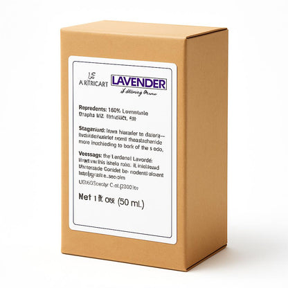 Lavender Essential Oil in Eco-Friendly Glass Bottle for Aromatherapy