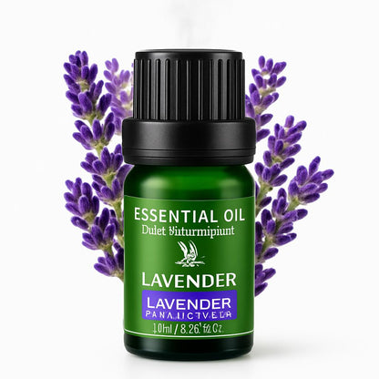 Lavender Essential Oil in Eco-Friendly Glass Bottle for Aromatherapy