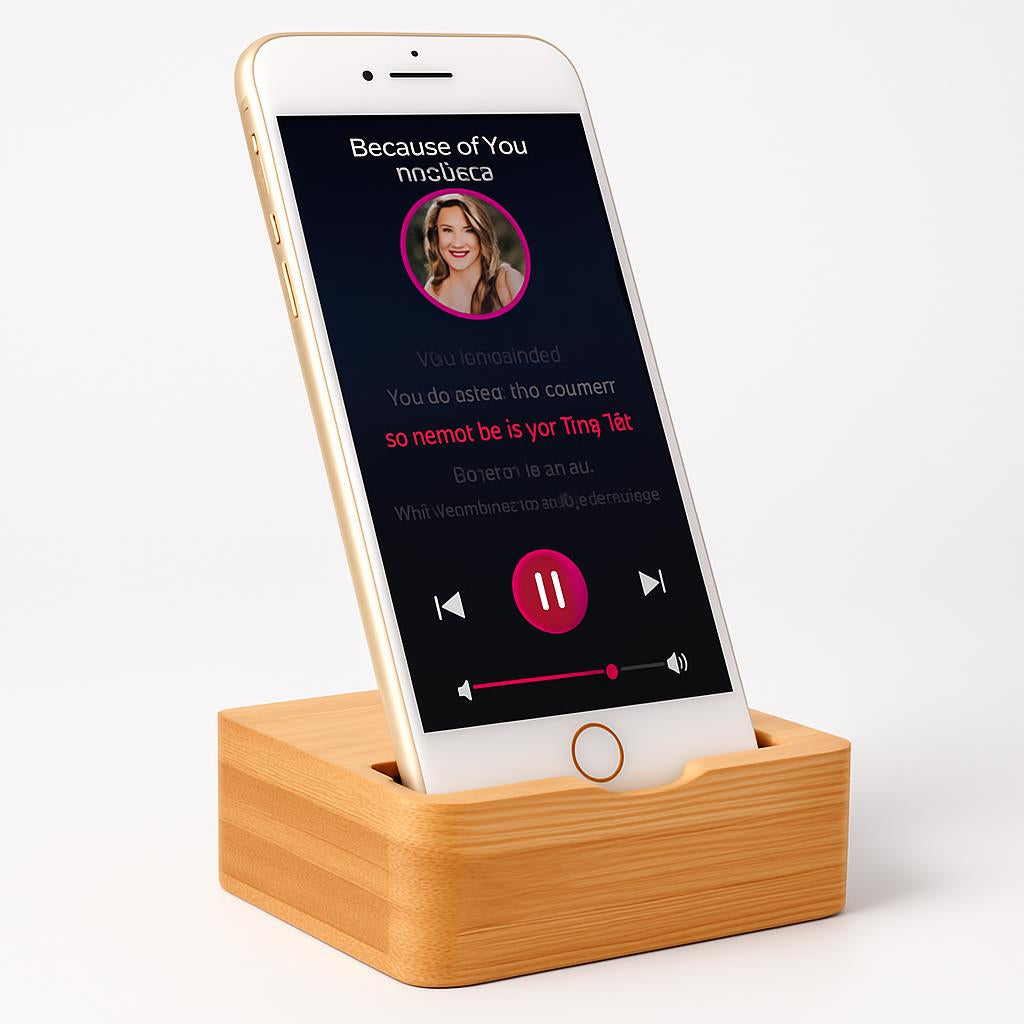 Eco-Friendly Bamboo Phone Stand - Sustainable Docking Station