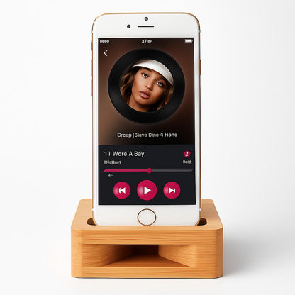 Eco-Friendly Bamboo Phone Stand - Sustainable Docking Station
