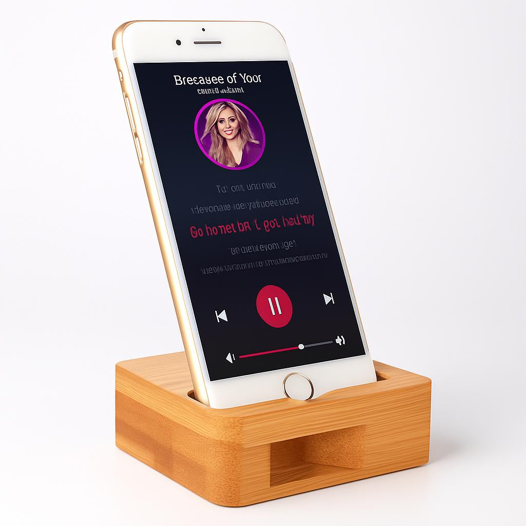 Eco-Friendly Bamboo Phone Stand - Sustainable Docking Station