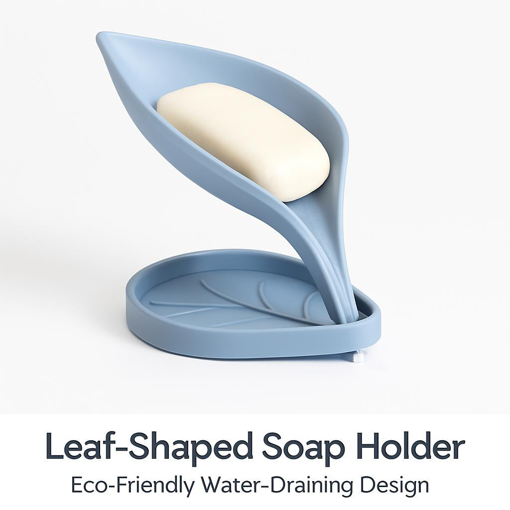 Leaf-Shaped Soap Holder - Eco-Friendly Water-Draining Design
