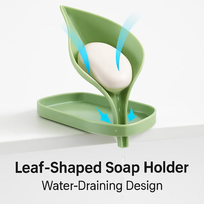 Leaf-Shaped Soap Holder - Eco-Friendly Water-Draining Design