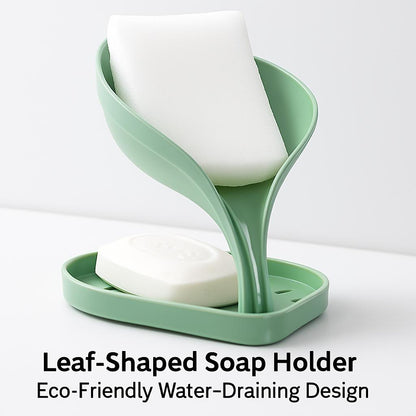 Leaf-Shaped Soap Holder - Eco-Friendly Water-Draining Design