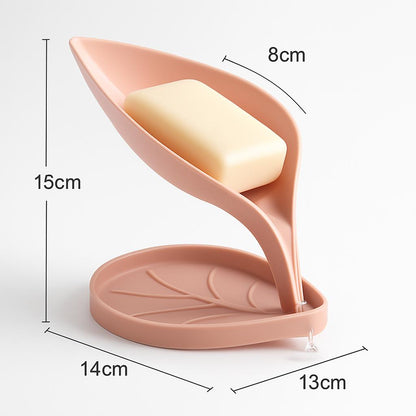 Leaf-Shaped Soap Holder - Eco-Friendly Water-Draining Design