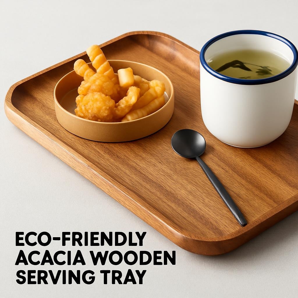 Eco-Friendly Acacia Wooden Serving Tray