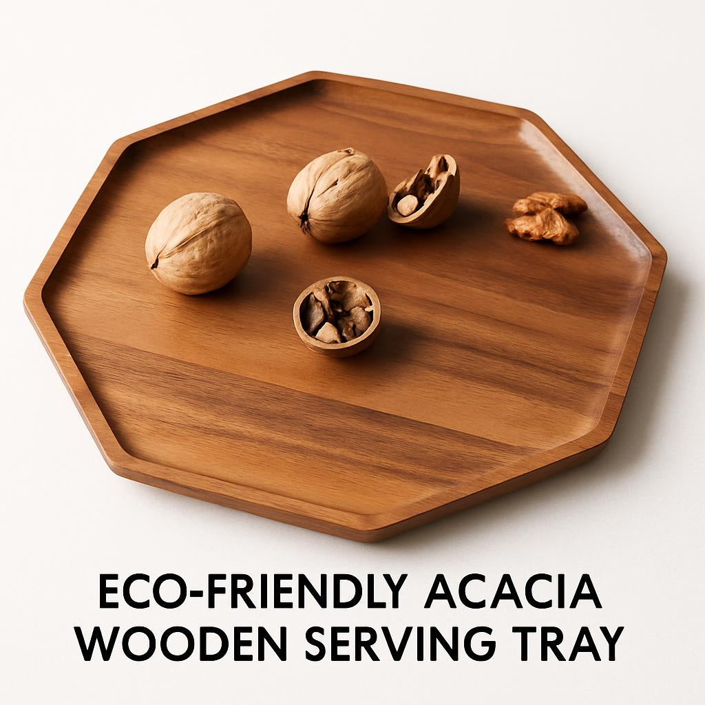 Eco-Friendly Acacia Wooden Serving Tray