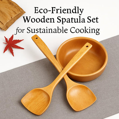 Eco-Friendly Wooden Spatula Set for Sustainable Cooking