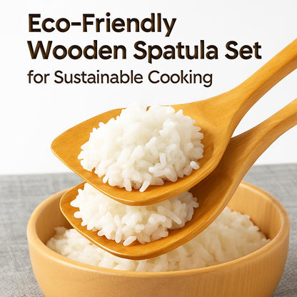 Eco-Friendly Wooden Spatula Set for Sustainable Cooking