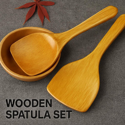 Eco-Friendly Wooden Spatula Set for Sustainable Cooking