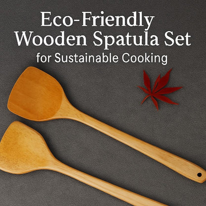 Eco-Friendly Wooden Spatula Set for Sustainable Cooking