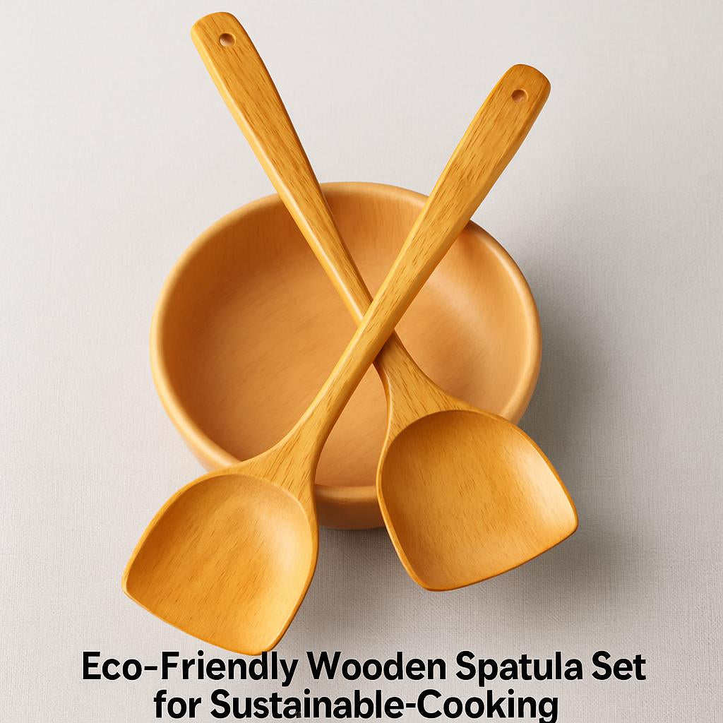 Eco-Friendly Wooden Spatula Set for Sustainable Cooking