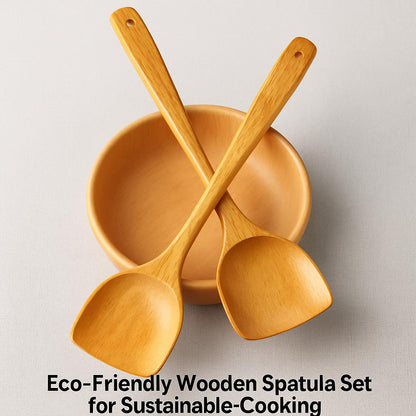 Eco-Friendly Wooden Spatula Set for Sustainable Cooking