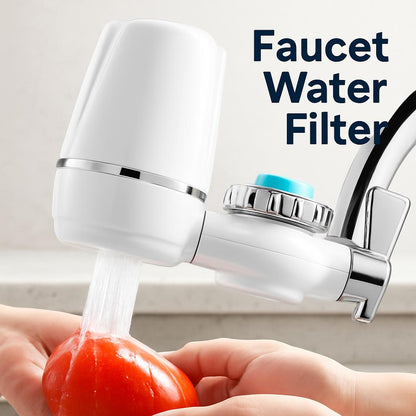 Eco-Friendly Faucet Water Filter with Chrome Accents