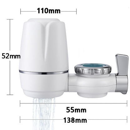 Eco-Friendly Faucet Water Filter with Chrome Accents