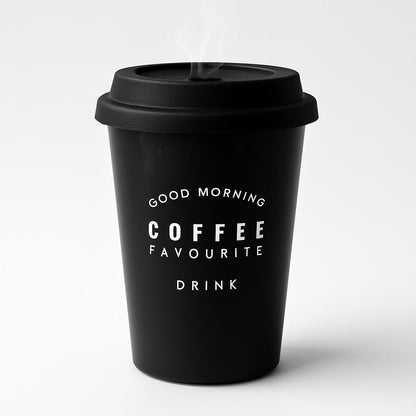 Eco-Friendly Stainless Steel Cups with Lids & Straws 350ml