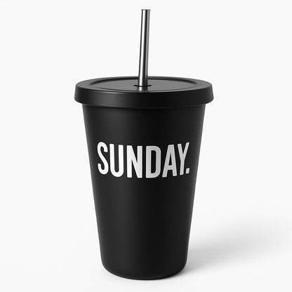 Eco-Friendly Stainless Steel Cups with Lids & Straws 350ml
