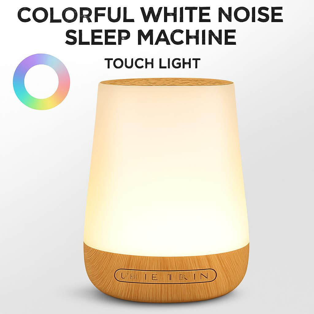 Colorful White Noise Sleep Machine with Touch Light