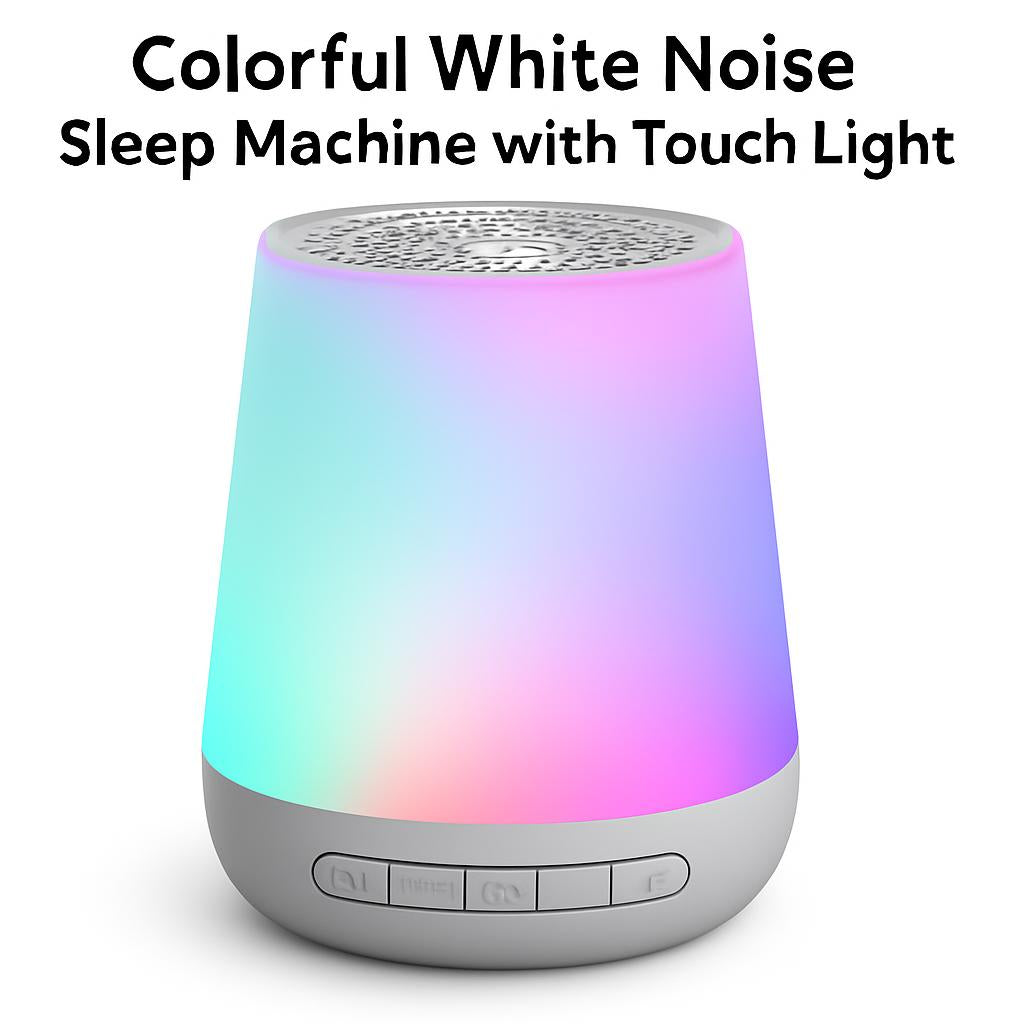 Colorful White Noise Sleep Machine with Touch Light