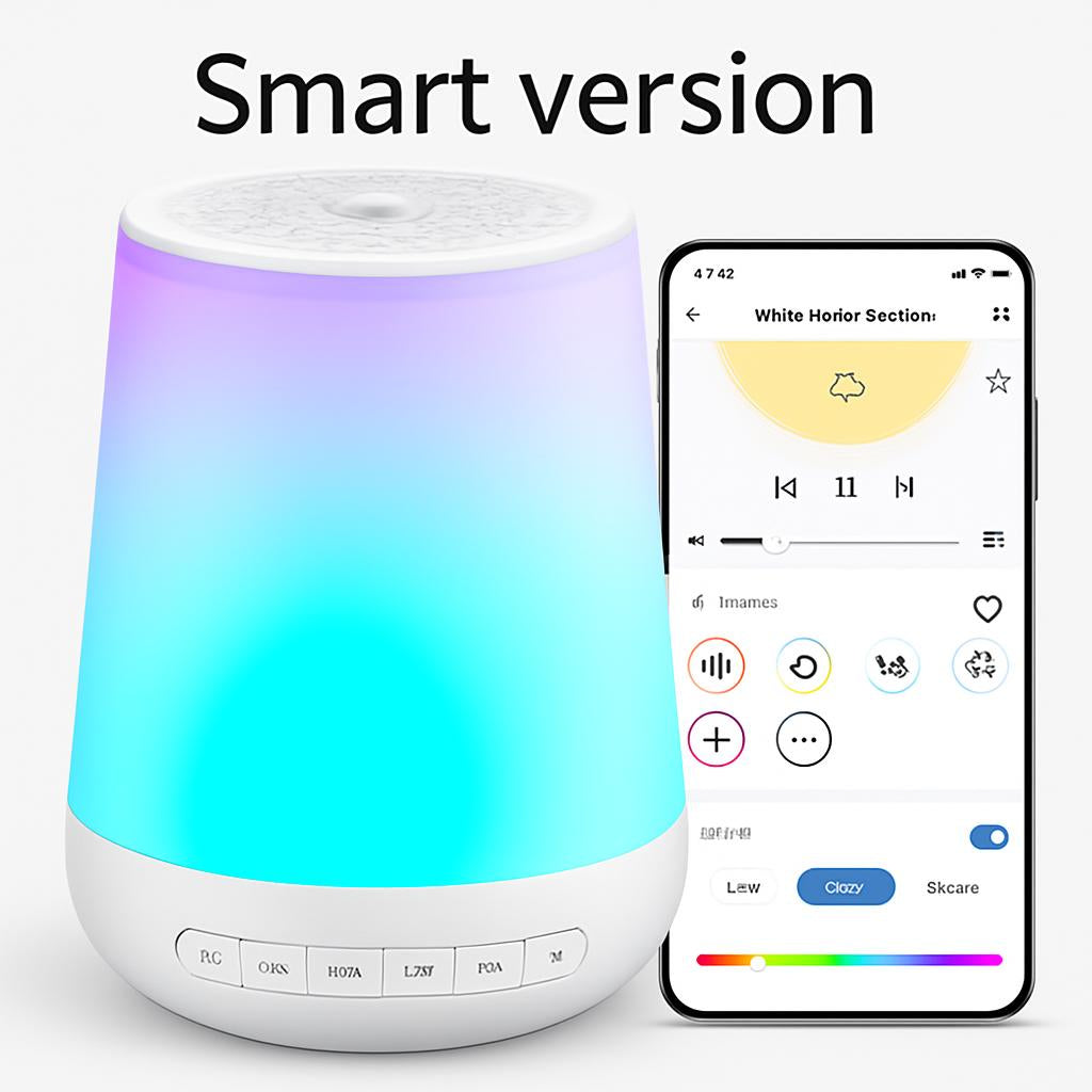 Colorful White Noise Sleep Machine with Touch Light