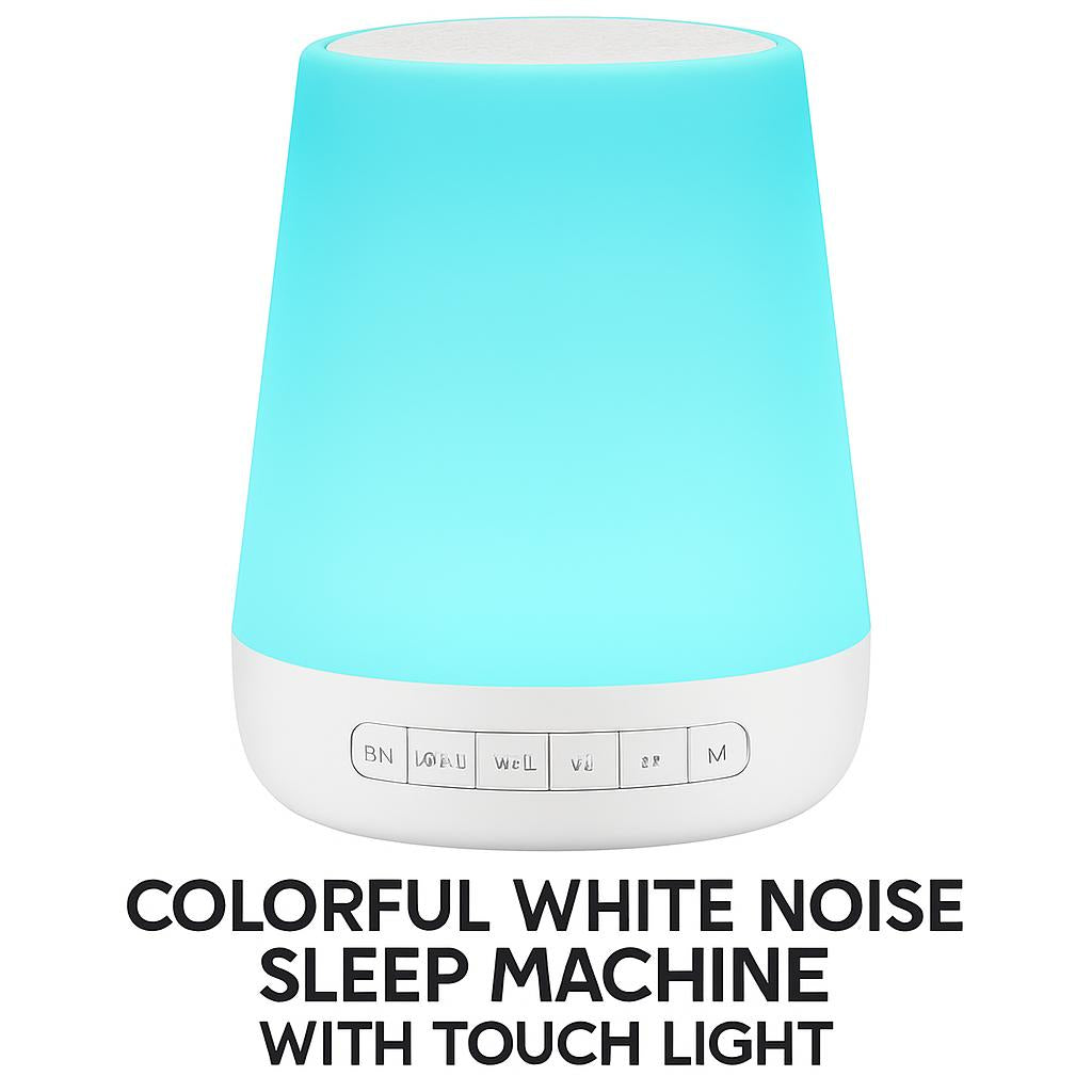 Colorful White Noise Sleep Machine with Touch Light
