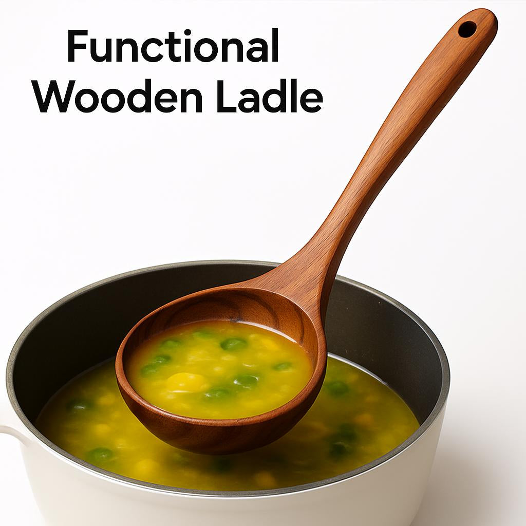 Eco-Friendly Acacia Wooden Spatula Set for Non-Stick Cookware