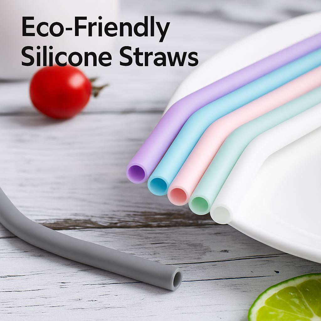 Eco-Friendly Silicone Folding Baby Bottles with Straw