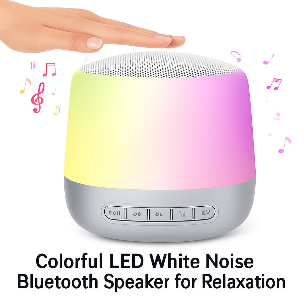 Colorful LED White Noise Bluetooth Speaker for Relaxation