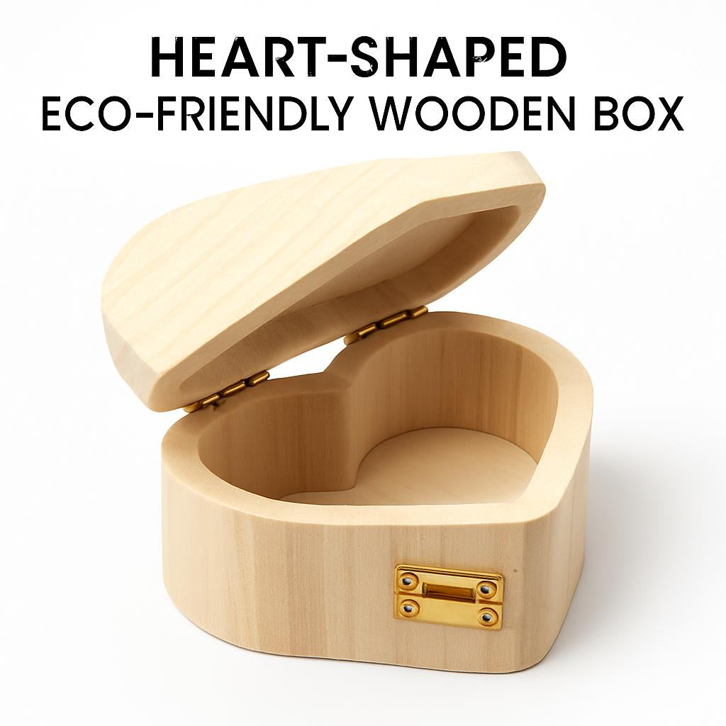 Heart-Shaped Eco-Friendly Wooden Box