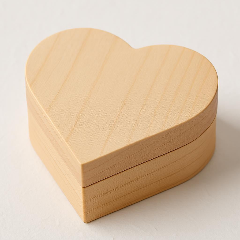 Heart-Shaped Eco-Friendly Wooden Box