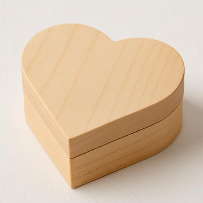 Heart-Shaped Eco-Friendly Wooden Box