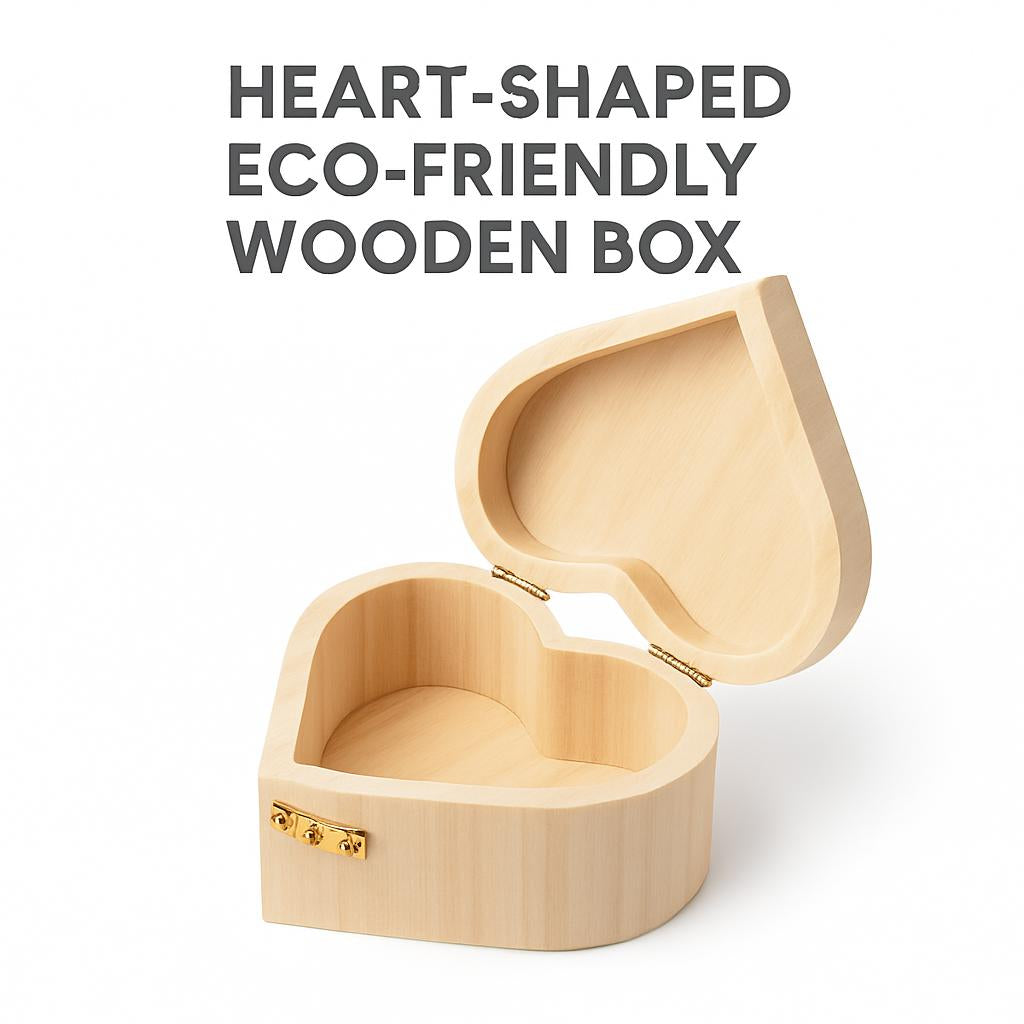 Heart-Shaped Eco-Friendly Wooden Box