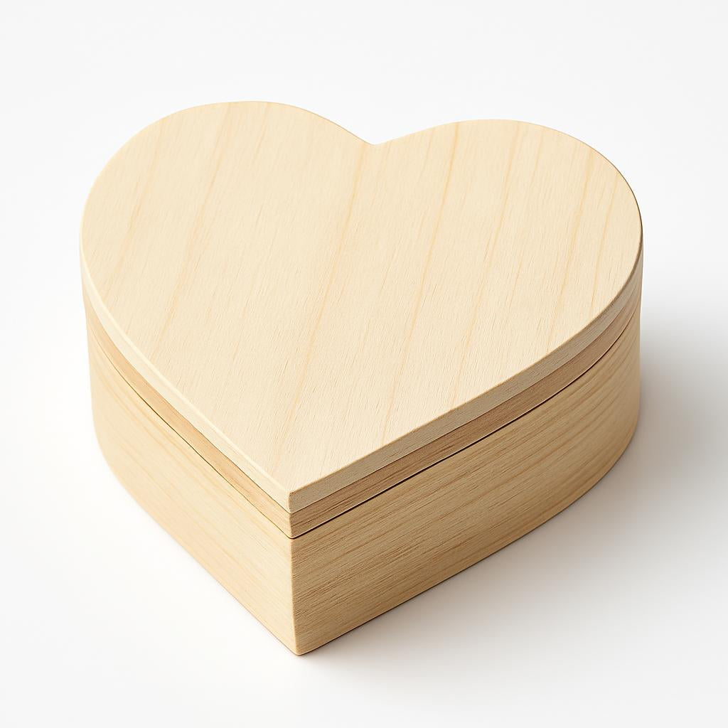 Heart-Shaped Eco-Friendly Wooden Box