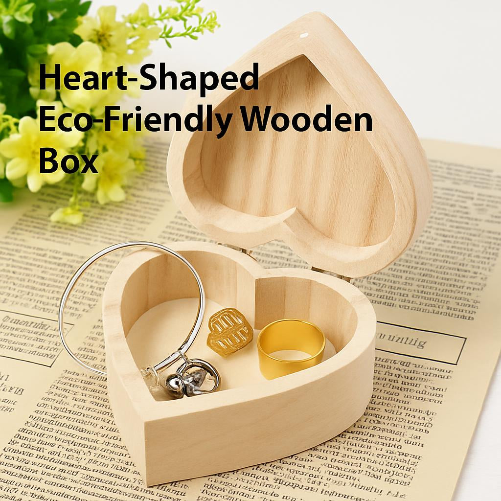 Heart-Shaped Eco-Friendly Wooden Box