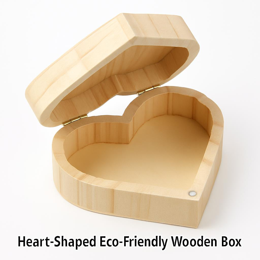 Heart-Shaped Eco-Friendly Wooden Box