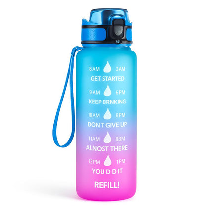 Hydration Time-Marker Water Bottle - Eco-Friendly & BPA-Free