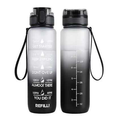 Hydration Time-Marker Water Bottle - Eco-Friendly & BPA-Free