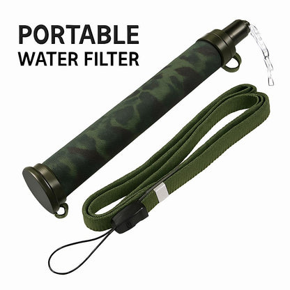 Portable Blue Cylindrical Water Filter for Eco-Friendly Hydration