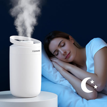 Eco-Friendly Cylindrical Humidifier in White