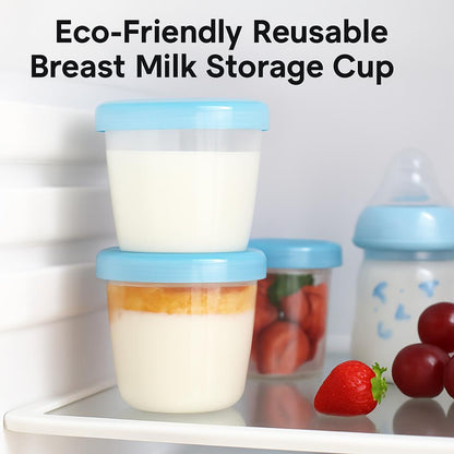 Eco-Friendly Reusable Food Storage Containers - Clear Cylindrical BPA-Free