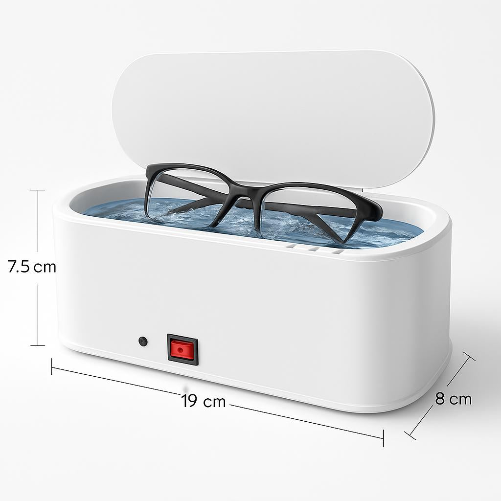 Ultrasonic Eyeglasses Cleaner - Eco-Friendly, Water-Saving, Multi-Use