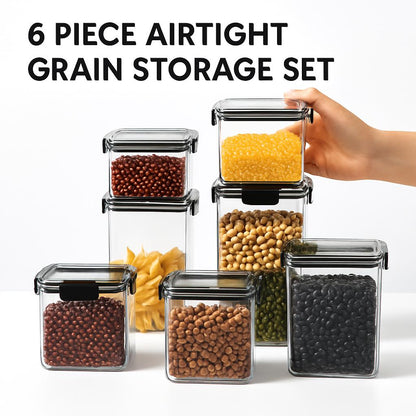 Eco-Friendly 6 Piece Airtight Grain Storage Set